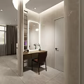 Modern Beauty Salon Interior With Reception Desk Product Shelves Chairs And Plants