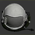 Game Movie Character Astronaut Helmet With White Shell Transparent Visor And Green Hose