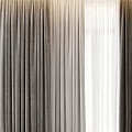 Modern Grey Velvet Curtains With White Sheer Layer For Home Window Decoration