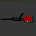 Red And Black Electric Demolition Hammer Tool For Construction Projects 3d model