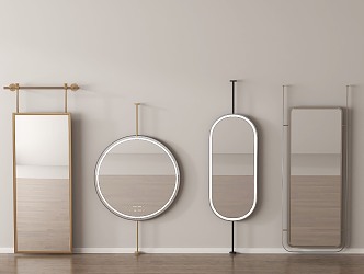 Modern Mirror Bathroom Mirror Decorative Mirror Cosmetic Mirror 3d model