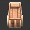 TOSRIA Massage Chair with Comfortable Design Orange White Color and Leg Massage Function