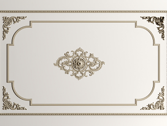 French gypsum line gypsum line carved line ceiling gypsum line 3d model