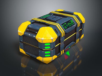 Modern Science Fiction Box Science Fiction Box Military Box Password Box 3d model