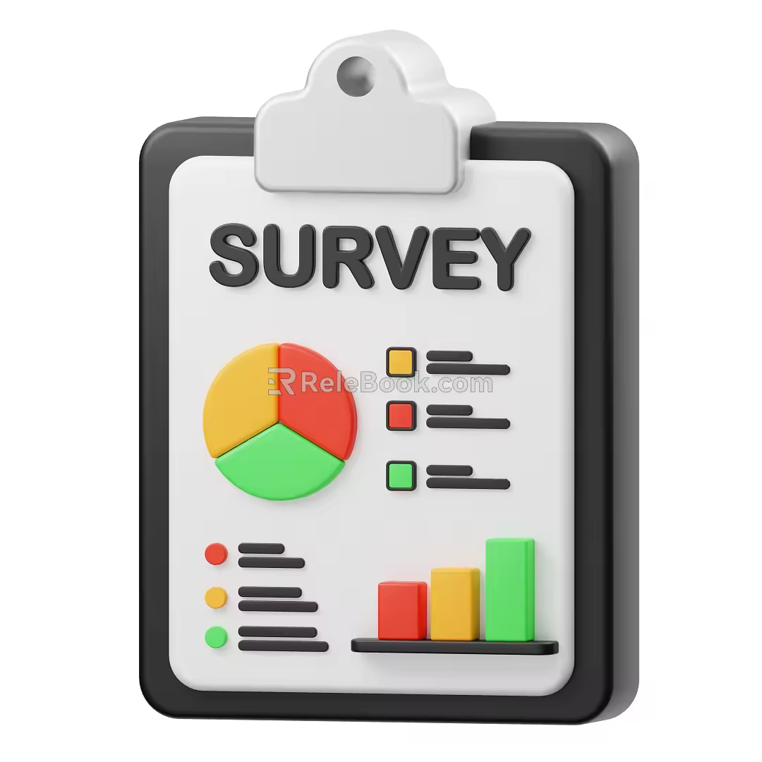 Modern Statistics Record Cartoon Statistics 3d model