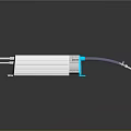 White Medical Tubular Device With Blue Connector And Flexible Purple Tube