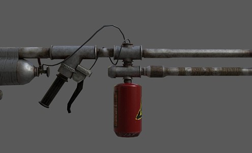 modern flamethrower 3d model