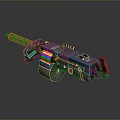 Browning Machine Gun Browning Gatling White Machine Gun Machine Gun Bullet Military 3d model