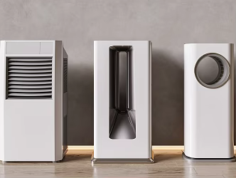 Modern air conditioning air conditioning fan combination 3d model