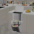 Household Sorted Trash Bin With Layered Design For Kitchen Daily Use