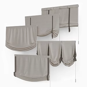 Jane European Roman Curtain 3d model