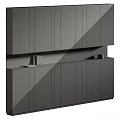 Modern Wooden Storage Cabinet Shelving Unit With Multiple Doors And Shelves