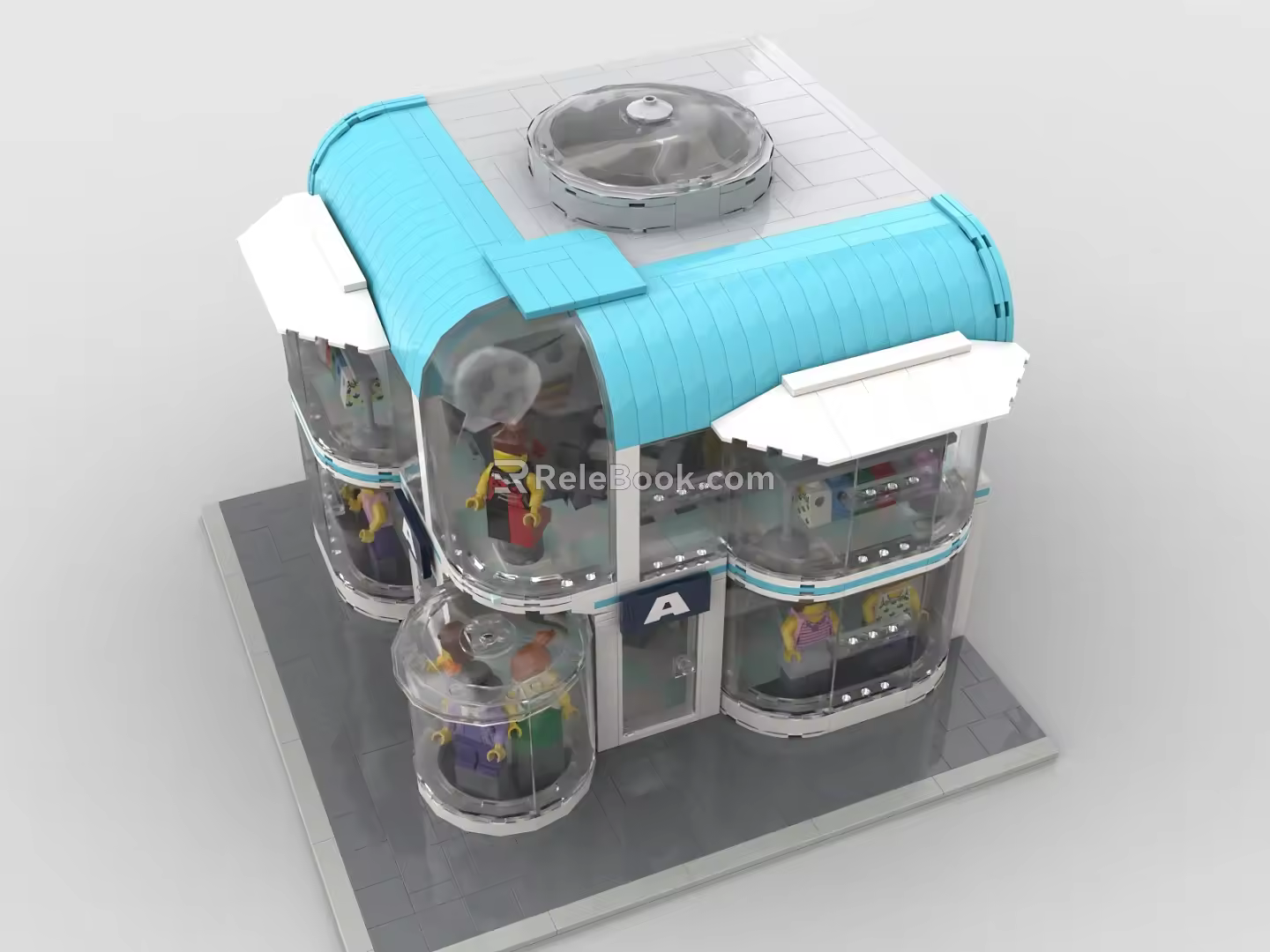 LEGO Toy Building Blocks Shop Building Shop House 3d model