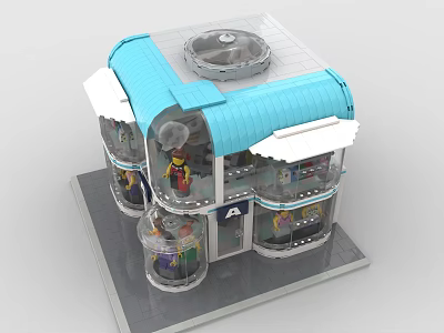 LEGO Toy Building Blocks Shop Building Shop House 3d model