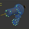 Shiny Metal Industrial Mechanical Component With Flange Connection And Bolted Design