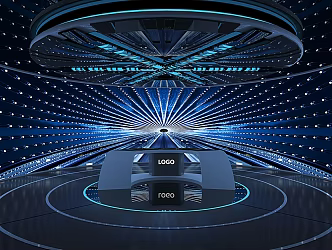 Modern Exhibition Hall 3d model