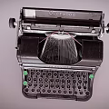 retro typewriter 3d model