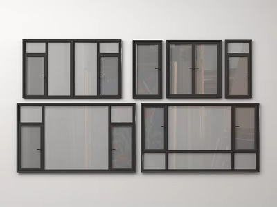 Modern window casement modern household 3d model