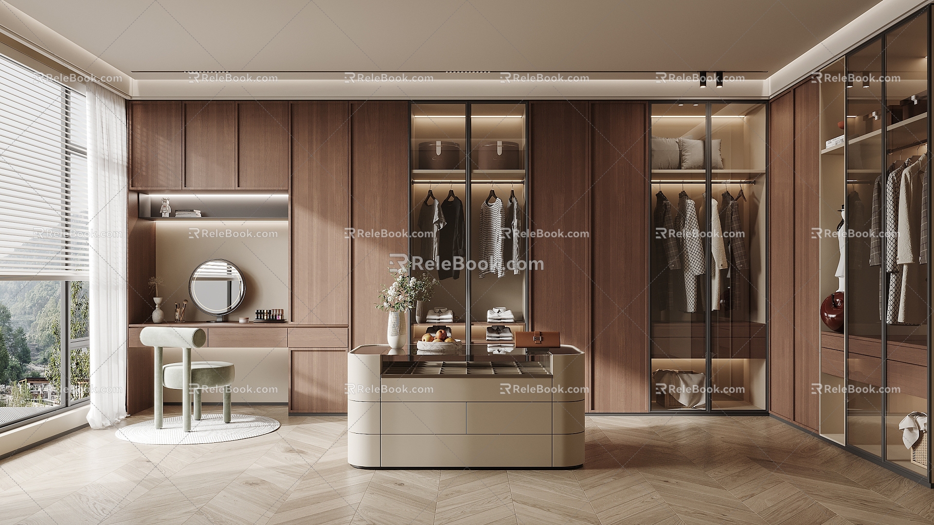 Middle style cloakroom 3d model