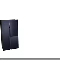Black Side by Side Refrigerator Freezer with Modern Design and Sleek Exterior