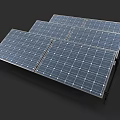 Industrial Solar Panels Array with High Efficiency for Renewable Power Generation 3d model