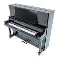 Premium Musical Instruments and Art Supplies Featuring Black Upright Piano and Painting Tools