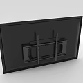 Black Flat Screen Television With Sleek Design And Wall Mount Bracket