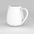Technology Exhibition Hall Displaying Modern White Kettle 3D Model with Innovative Design