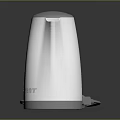 Modern White Electric Kettle with Silver Handle and Lid for Daily Home Use