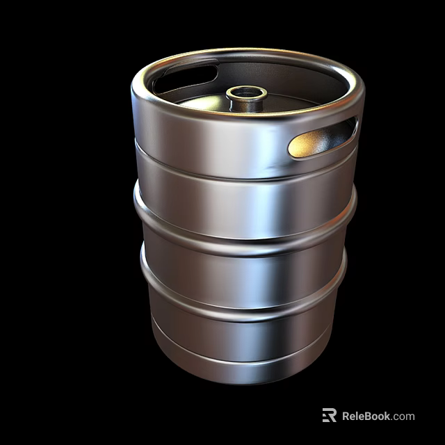 Commercial Equipment Stainless Steel Keg For Beverage Storage And Dispensing 3d model 