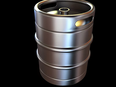 Commercial Equipment Stainless Steel Keg For Beverage Storage And Dispensing 3d model