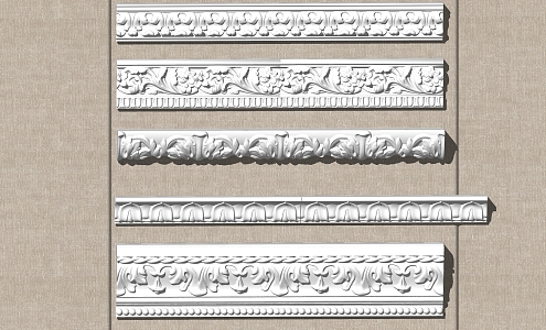 European plaster line 3d model