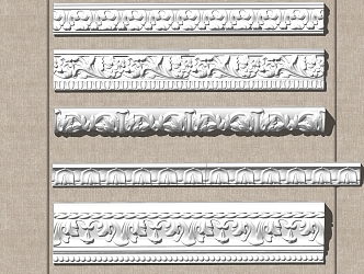 European plaster line 3d model