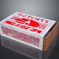 Brown And White Watch Box With Red Design WATCHES Text And Honeycomb Side