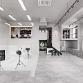 Modern Industrial Open Studio Space With Bicycle Photography Equipment Stairs And Pendant Lights