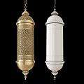 Elegant Unique Shaped Brass Pendant Light With Intricate Cutout Patterns For Interior Decor