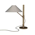 West Elm Table Lamp Desk Lamp Fabric Table Lamp Solid Wood Table Lamp 3d model