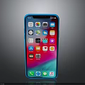 Modern Smartphone With Blue Frame And App Icons On Colorful Screen