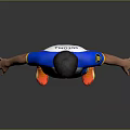 Man Wearing Blue White Striped Brighton Jersey Number 20 White Shorts Orange Boots