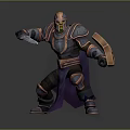 3D Model Warrior Toy With Detailed Armor Weapon And Shield Design 3d model