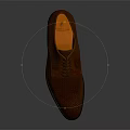 Brown Leather Formal Shoes With Woven Texture And Lace Up Design