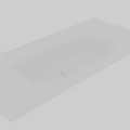 Sleek Modern White Ceramic Rectangular Countertop Washbasin with Smooth Surface
