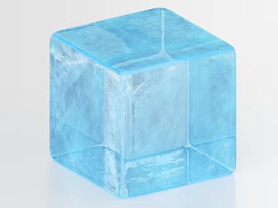 Blue Decorative Cube Crafted From Natural Stone And Wood For Home Design 3d model