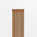 Sleek Elongated Wall Lamp With Vertical Stripes On White Background Wall