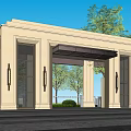 Modern Gate Simple Entrance Gate 3d model
