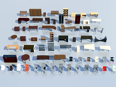Diverse Table and Chair Sets with Various Designs and Comfort Features for Home 3d model