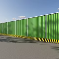Warning tape of enclosure wall 3d model