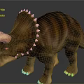 Realistic Triceratops Dinosaur Figure With Large Horns Spiked Frill And Open Mouth
