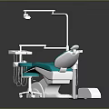 Modern Professional Dental Equipment Including Treatment Chair Light Instrument Tray And Assistant Chair