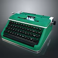 Vintage Green Typewriter With Retro Style Classic Design For Household Use
